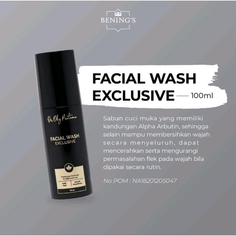 Bening's Exclusive Facial wash  l Facial Wash Untuk Masalah Flek , Pencerah Dan Glowing