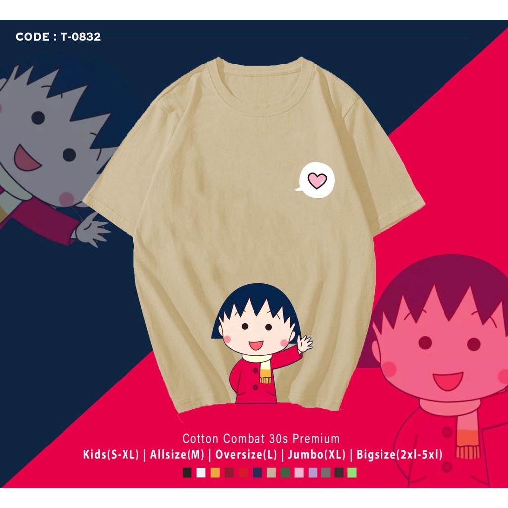 KAOS MARU KOCHAN IMUT/ MARUKOCHAN DOWN / KAOS WANITA TERBARU/ KAOS UK M-XL/ KAOS LENGAN PENDEK/ O NECK / CUSTOM TEE