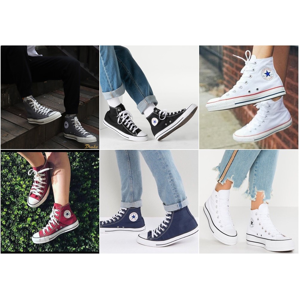 SSR Footwear - Sepatu Sneakers Pria/Wanita Terbaru Converse High Premium - Sekolah Kuliah Bertali