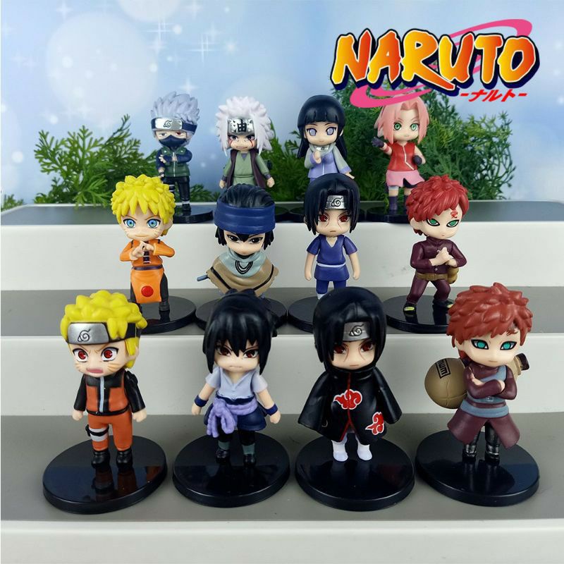 (BISA COD)Action mini figur chibi anime naruto kakashi gara shikamaru sakura hinata jiraiya