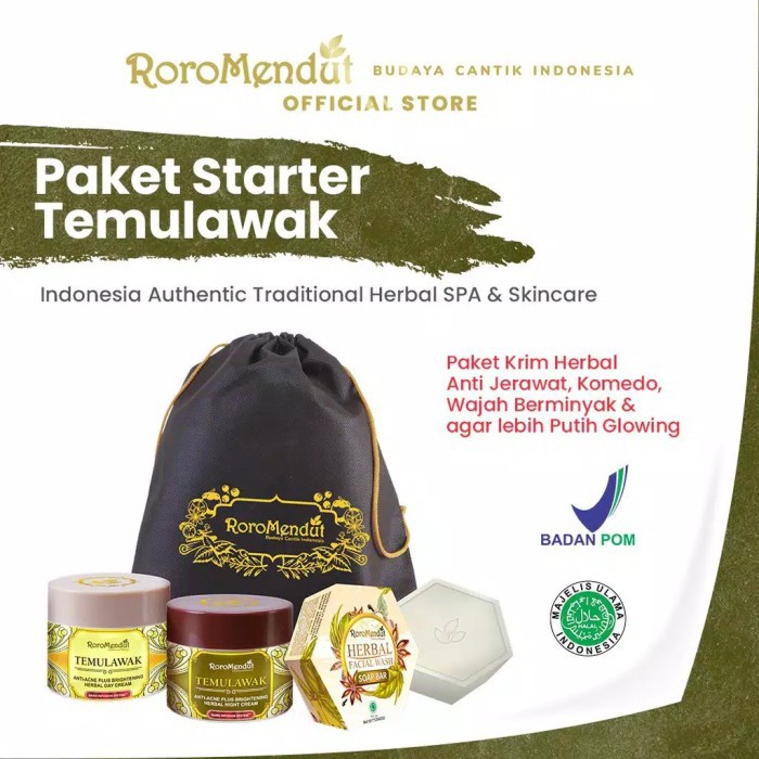 Roro Mendut Paket Starter Temulawak Anti Acne Brightening