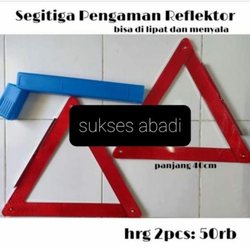 segitiga pengaman reflektor ukuran besar