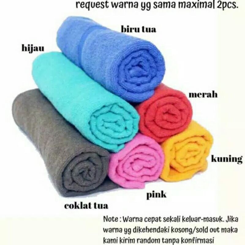 Handuk Dewasa Mutia Ukuran 50x103Cm-Handuk Mandi Mutia Tanggung Polos