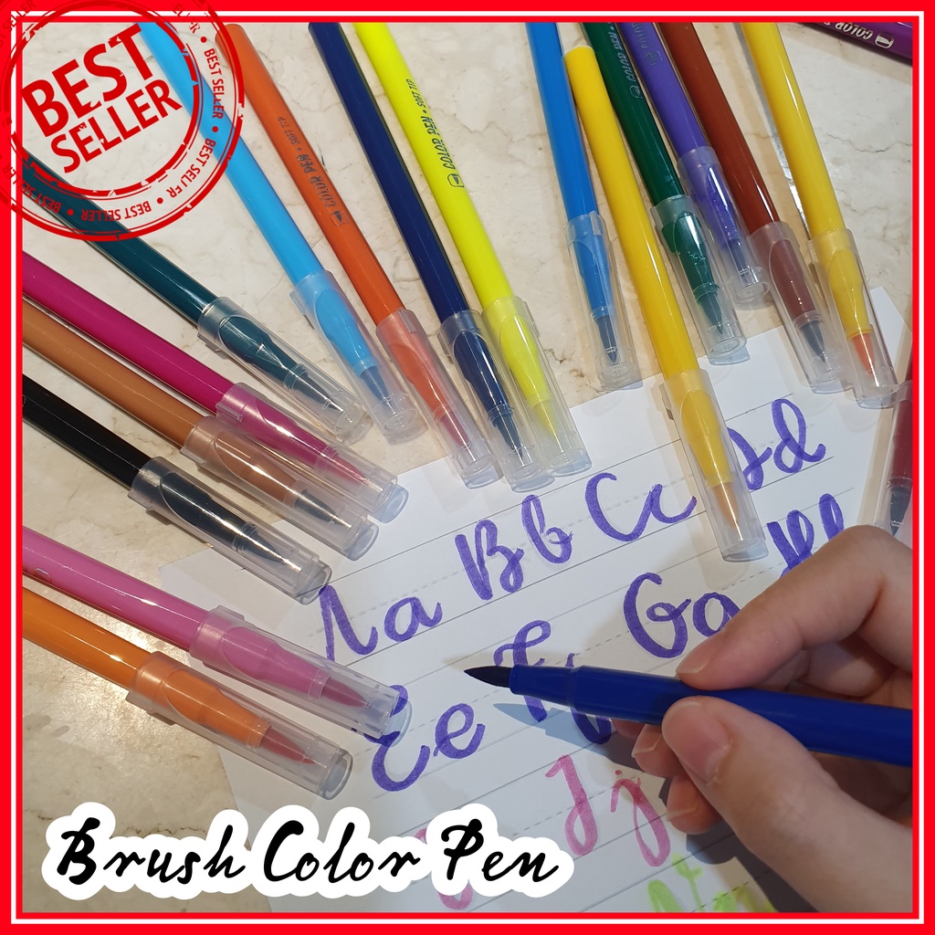 

BRUSH COLOR PEN Spidol Warna Calligraphy / Soft Pena Kuas Kaligrafi / Spidol Warna Lengkap / Spidol / Brush Pen Set / Spidol Kaligrafi / Pena Kaligrafi / Color Pen / Calligraphy Pen / Spidol Brush / Color Brush Pen / Spidol 24 Warna