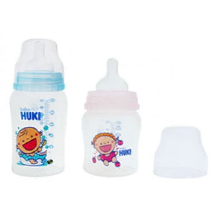 Huki Polypropylene Wide Neck Bottle With Silicone Nipple