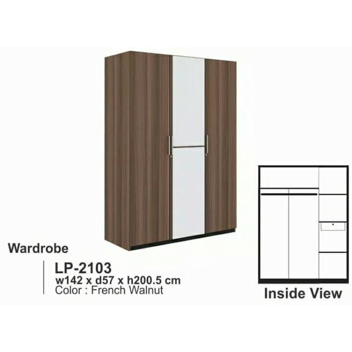 Lemari Pakaian Kayu by EXPO - LP 2103 - Harga Pabrik