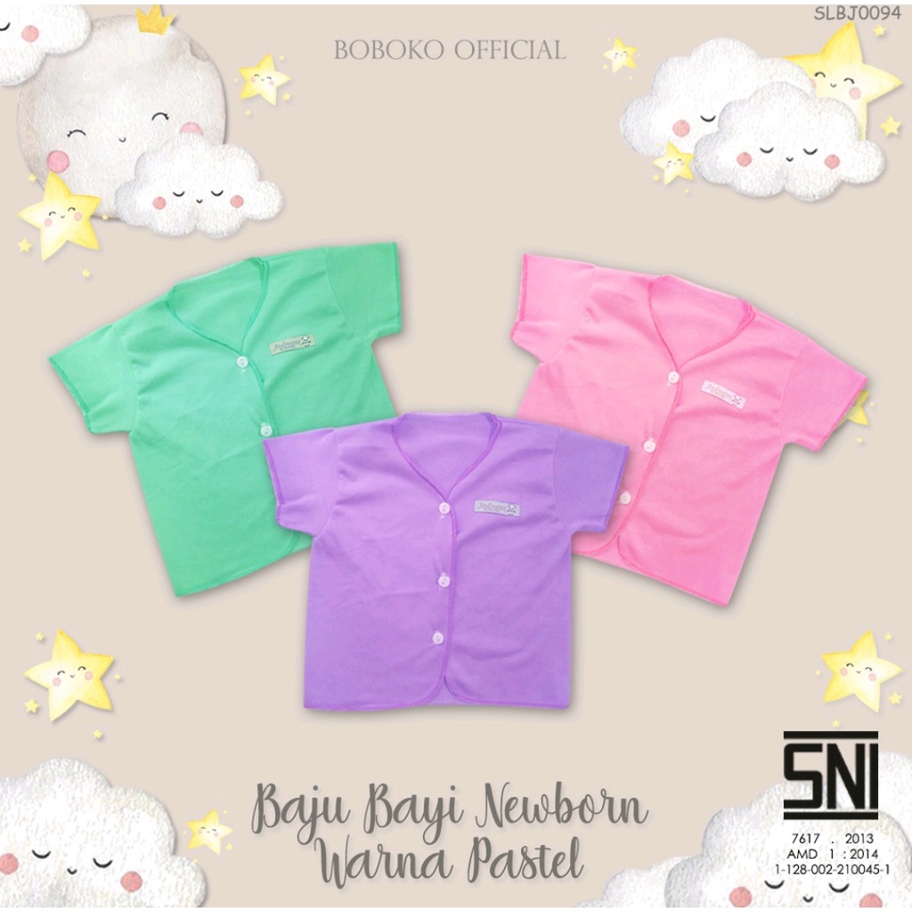 6 pcs Baju Bayi newborn Lengan pendek mix warna // baju bayi lengan pendek 0-4 bln / atasan bayi