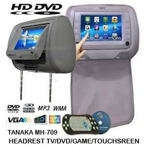 TV MOBIL DVD HEADREST TOUCHSCREEN 2 DVD USB MMC GAME MERK TANAKA