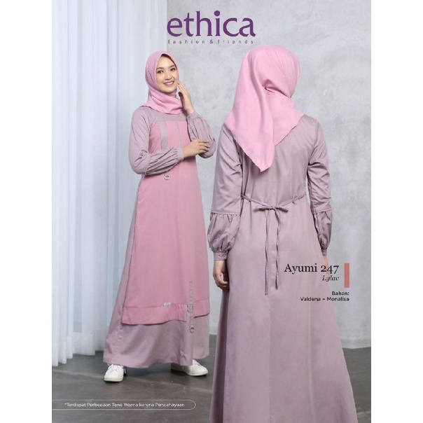 ETHICA TERBARU 2021 GAMIS AYUMI 247 - LILAC / HAZELNUT #BAJU REMAJA DEWASA BUSUI#OOTD #COD