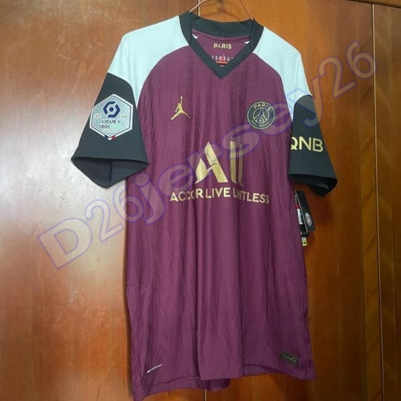 Jersey PSG 3rd Player Issue VAPORKNIT 2020 2021 OFFICIAL Full Patch Ligue 1 + QnB