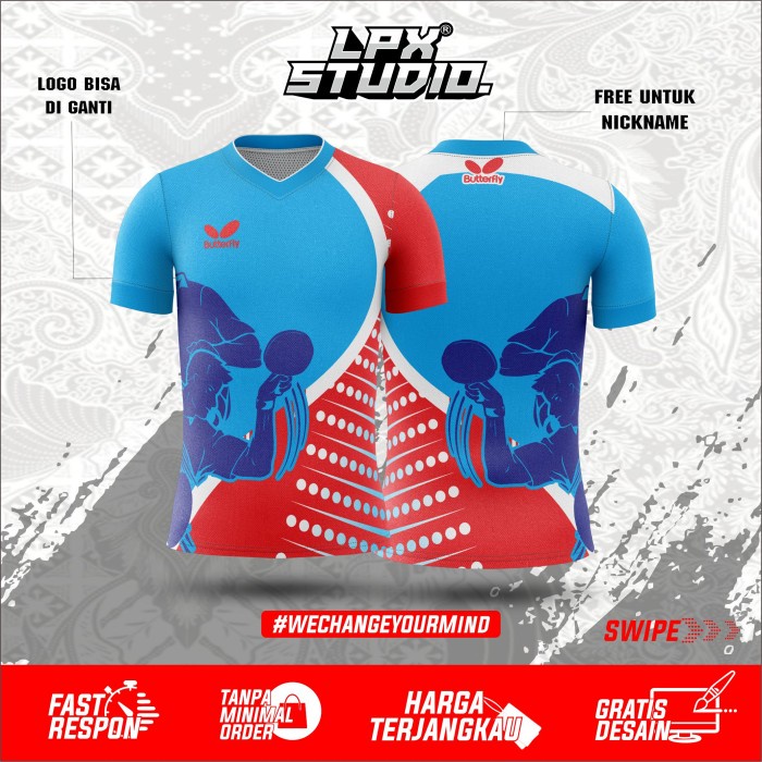 JERSEY BAJU PINGPONG CUSTOM FULL PRINTING - BABY