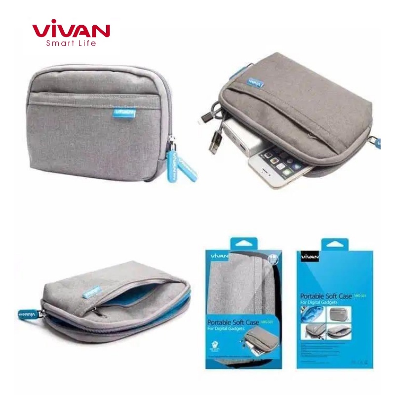 Tas Dompet HP vivan Dompet Powerbank Vivan Mini Bag VBG-S01 Grey
