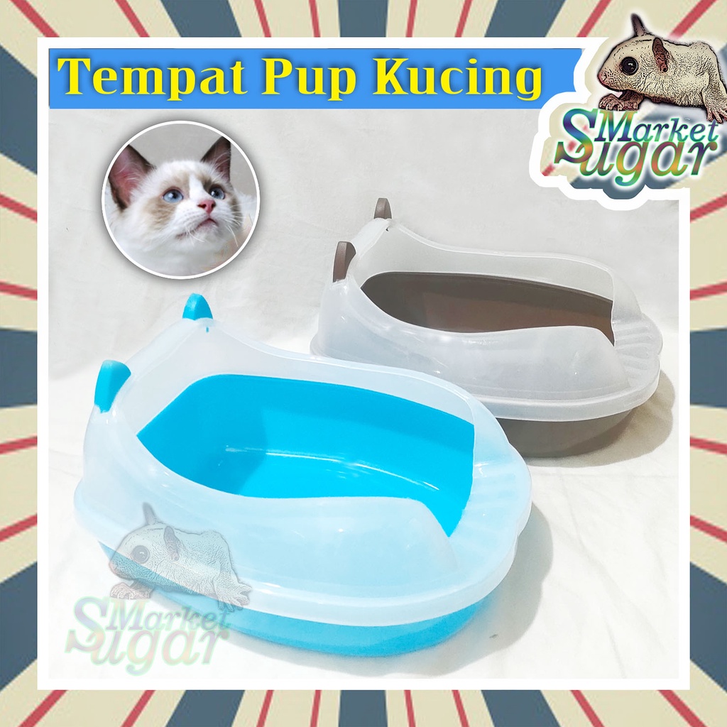 Cat Litter Box Motif - Tempat Pasir Pup Kucing - Bak Pasir