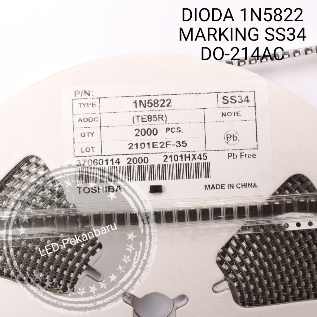 10PCS DIODA SMD SS34 1N5822 3A 40V DIODE IN5822 DO-214AC