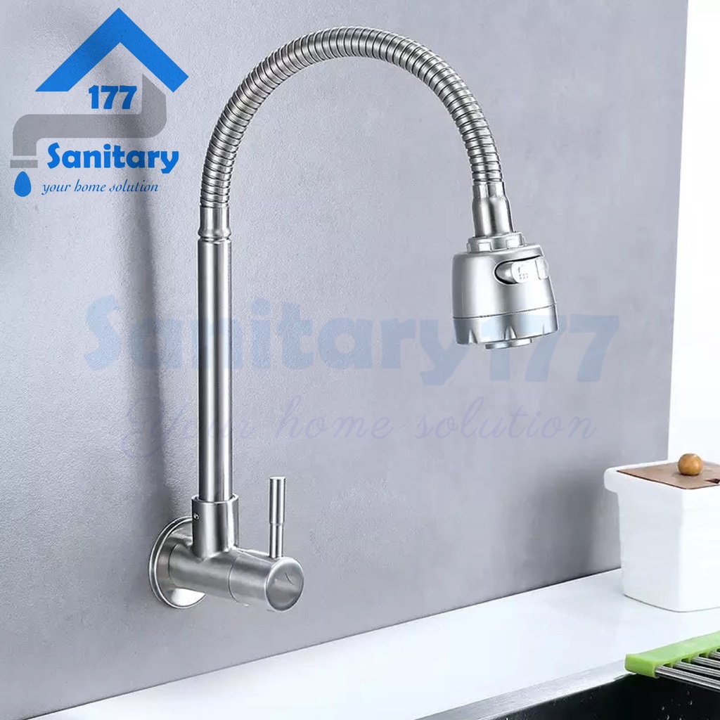 Kran Angsa Murah fleksibel Minimalis Stainless 41B-Keran Air Dapur 2in1 Sink wastafel washtafel Cuci Piring kitchen faucet stainless /G77B