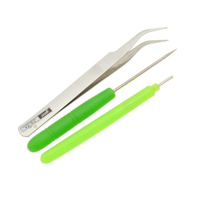 Quilling Tweezer Sloted Needle - Set Jarum dan Penjepit Quilling (3pcs