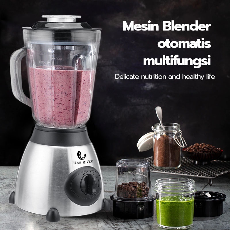 Blender HRPBJ01 PREMIUM KACA  KAPASITAS tinggi 1.5L 300watt（Bisa menghancurkan es batu）