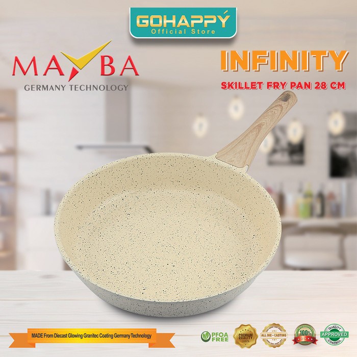 PANCI INFINITY MAYBA SET 3 IN 1 Granite Jerman | ISI PAKET Casserole + Wok + Frypan Glowing pan Glowpan