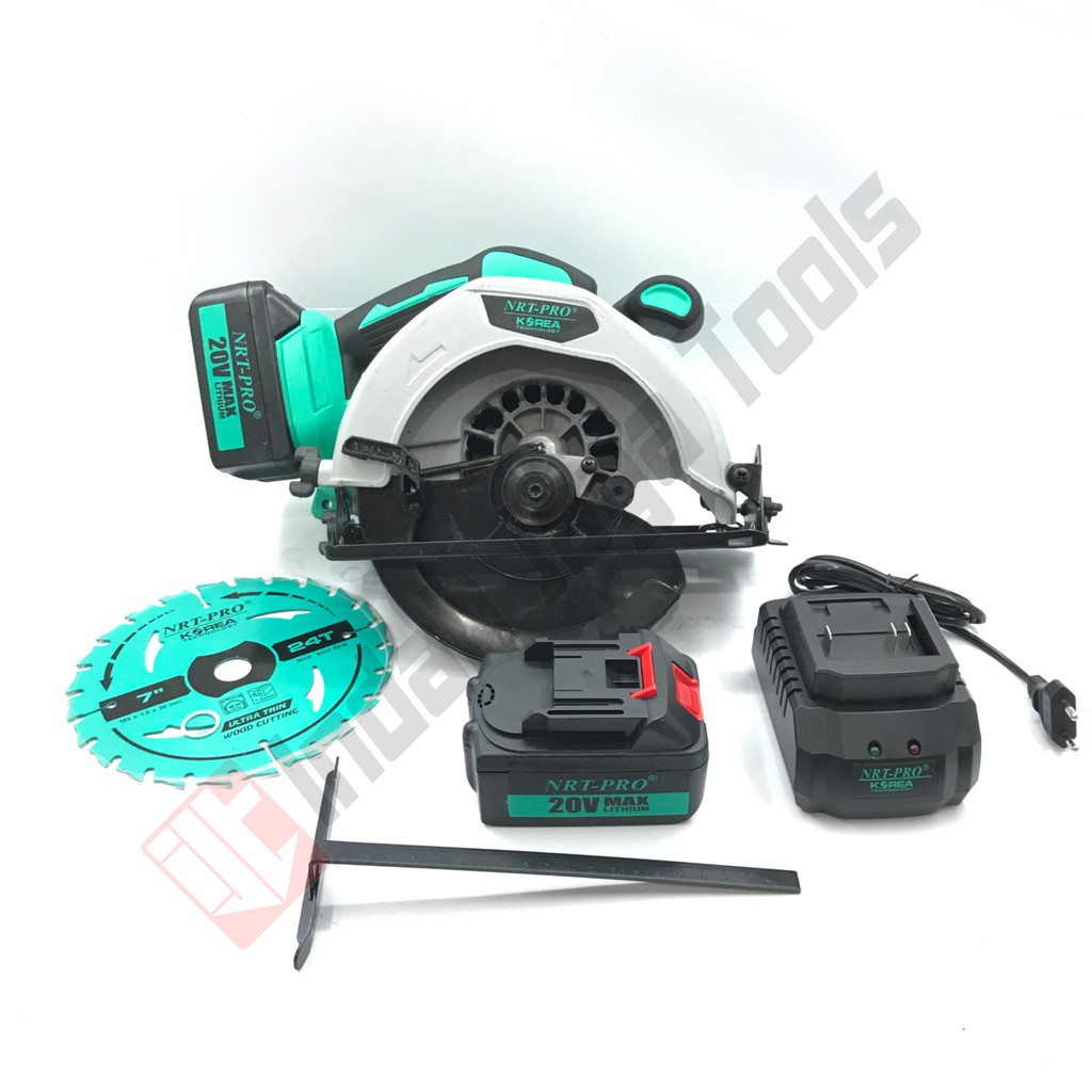 NRT-PRO CX-58 DC Circular Saw Cordless Baterai - Mesin Potong Kayu 7 Inch Charger Batere Brushless