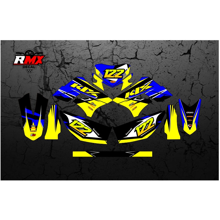 DECAL KLX 150 S/L FULLBODY (009) DEKAL STIKER DTRACKER DTX D-TRACKER LAMA OLD 2009 2010 2011 2012 20