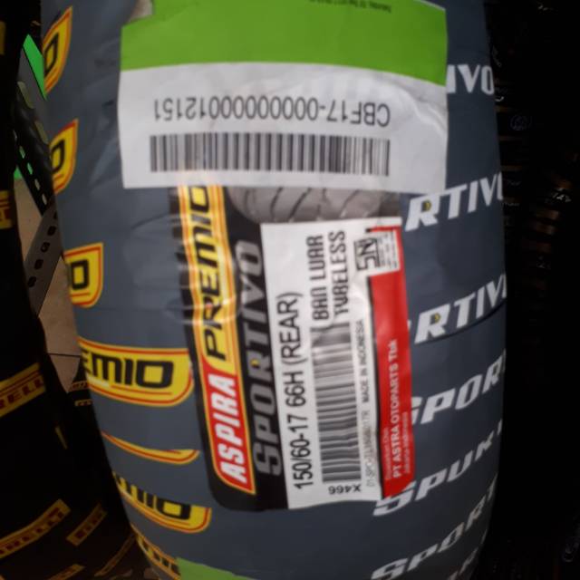 Aspira Premio Sportivo uk. 150/60 - 17 R. Ban Belakang