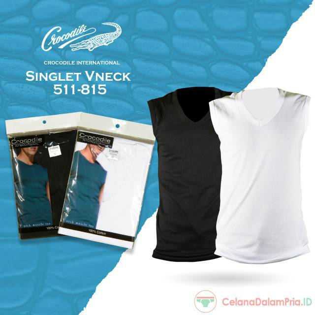  Crocodile  Singlet  511 815 Kaos  Dalam Pria T Shirt V neck 