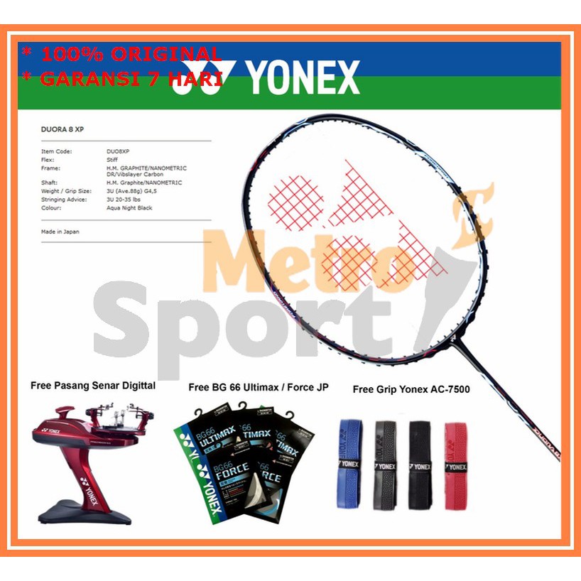 Yonex Duora 8 Xp 8xp Raket Badminton Original