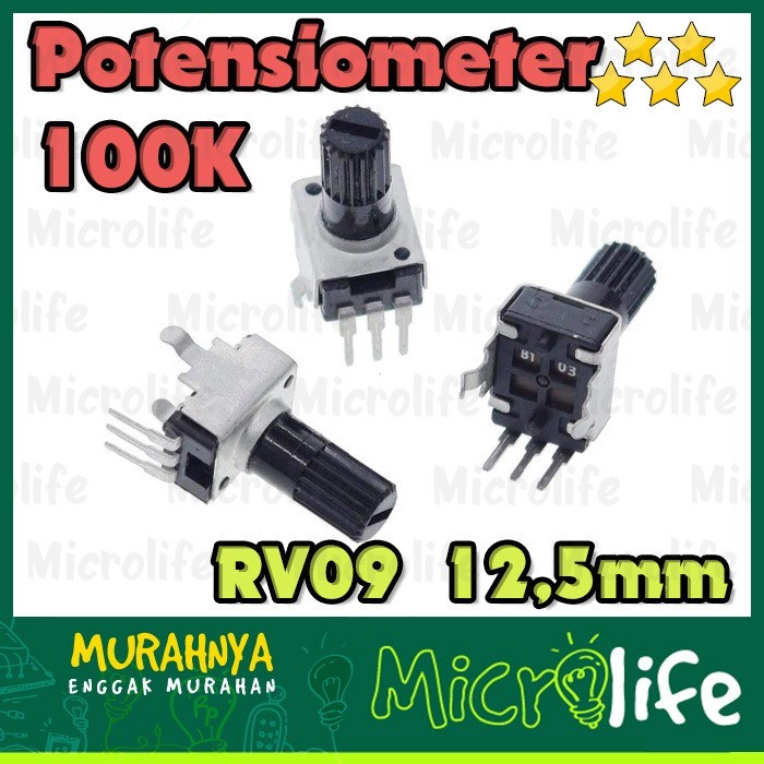 Potensio 100K RV09 Potensiometer 12.5mm