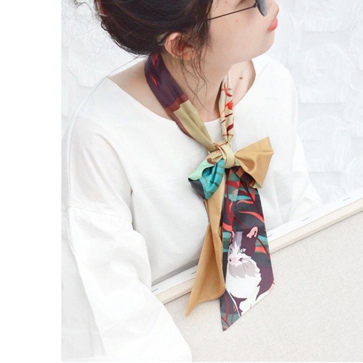 ✱ HUMIKO® Animal Scarf Twilly / Scarf Leher / Scarf Untuk Tas/ LV Chanel Fendi ™