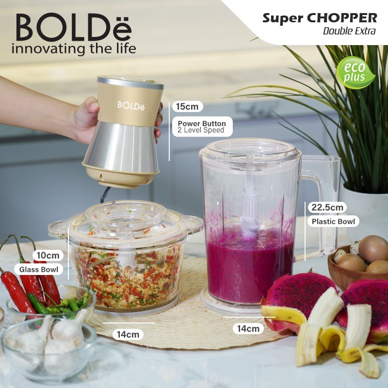 Super CHOPPER DOUBLE EXTRA ( EXTRA CUP + ACCESSORIES ) Original BOLDe