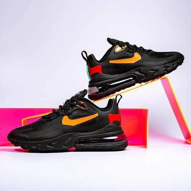 air max 270 react orange and black