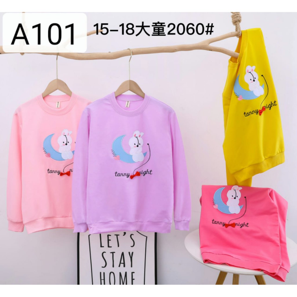 Sweater Anak Perempuan Import Usia 4 - 8 Tahun Motif Bordir | Baju Switer Anak Cewek / Wanita Impor