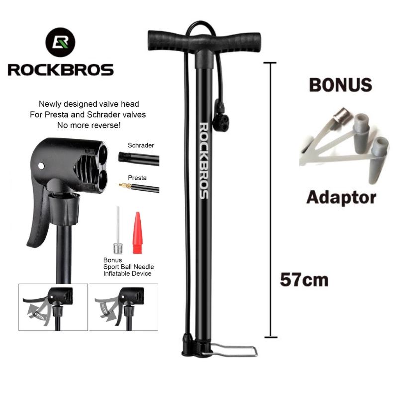 Pompa Sepeda Rockbros Pump MTB Roadbike Presta Bola 5930 140Psi