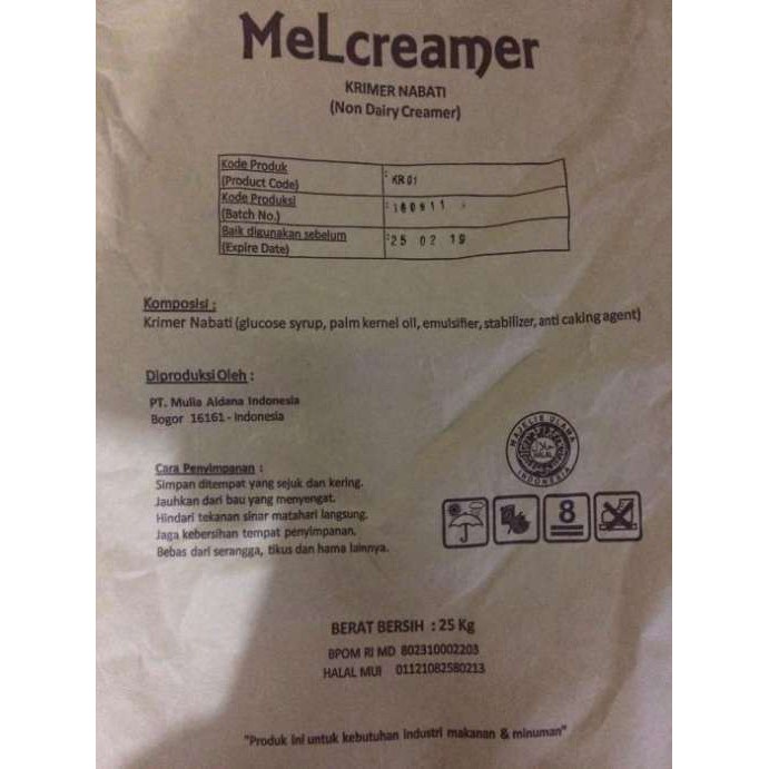 Creamer Bubuk MelCreamer Krimer KR01 25kg