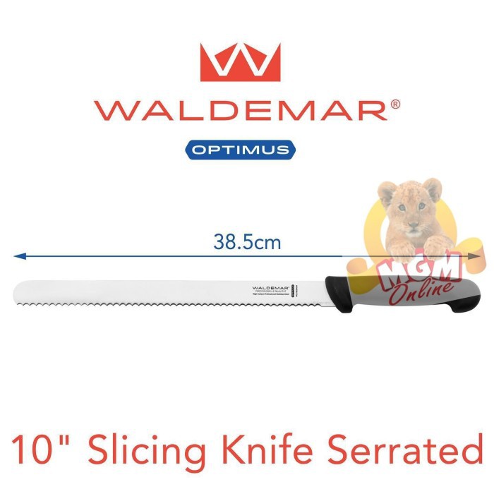 Waldemar slicing knife serrated 10inch- Pisau kebab 25cm Optimus ORIGINAL