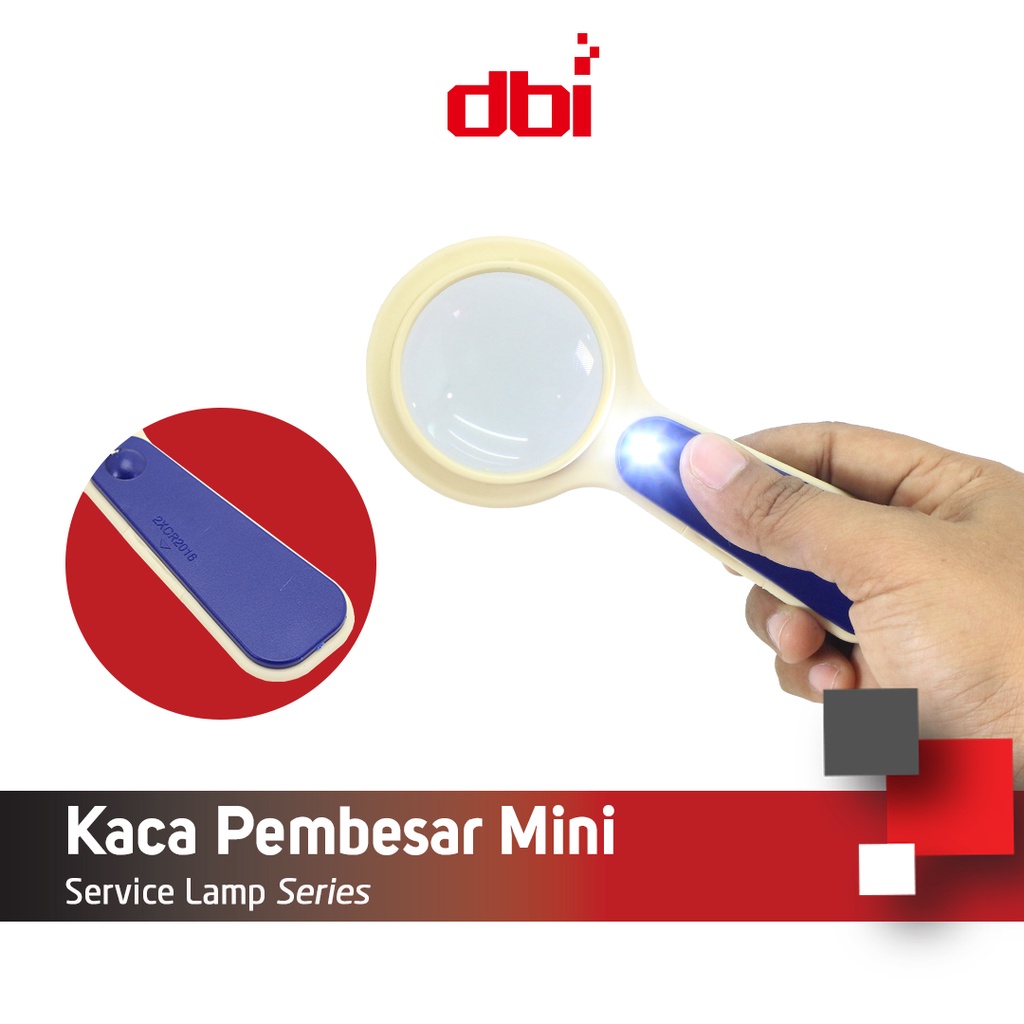 Kaca Pembesar + Lampu LED Mini Model LUP 5X