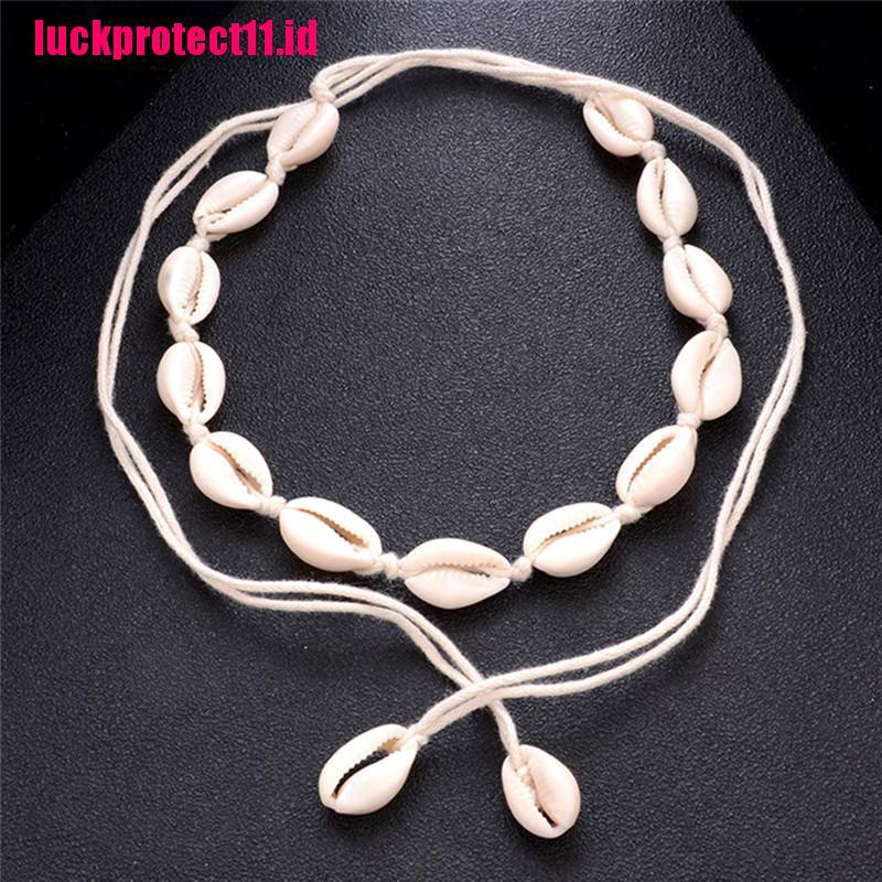 【LUCK】Stylish Beach Bohemian Sea Shell Pendant Chain Choker Necklace Women Jewelry