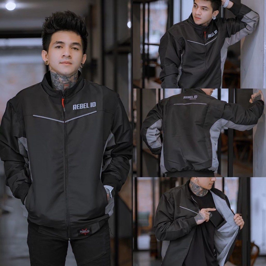 Jaket Racing Casual Pria &amp; Wanita | Original Rebel ID | Dhea Fashion