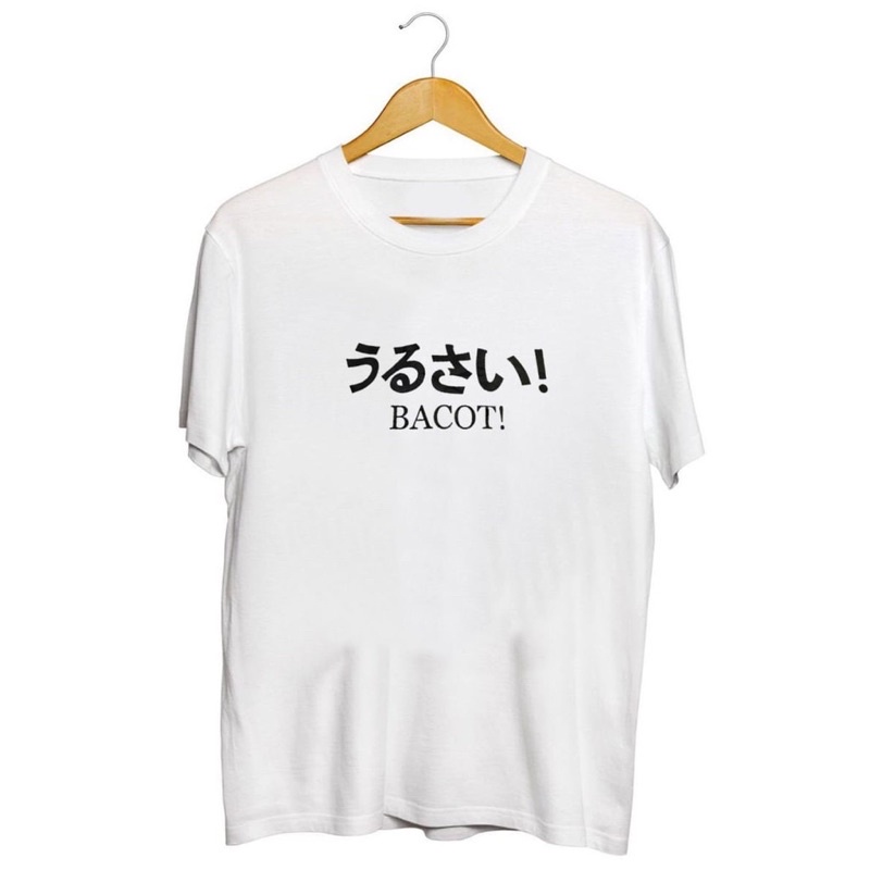 KAOS TULISAN JEPANG BAJU T SHIRT DISTRO PRIA WANITA BACOT