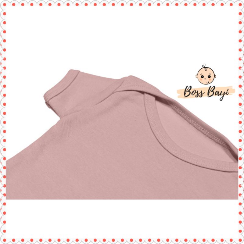 NICE KIDS - Basic Bodysuit / Jumper Pendek Bayi Warna Polos