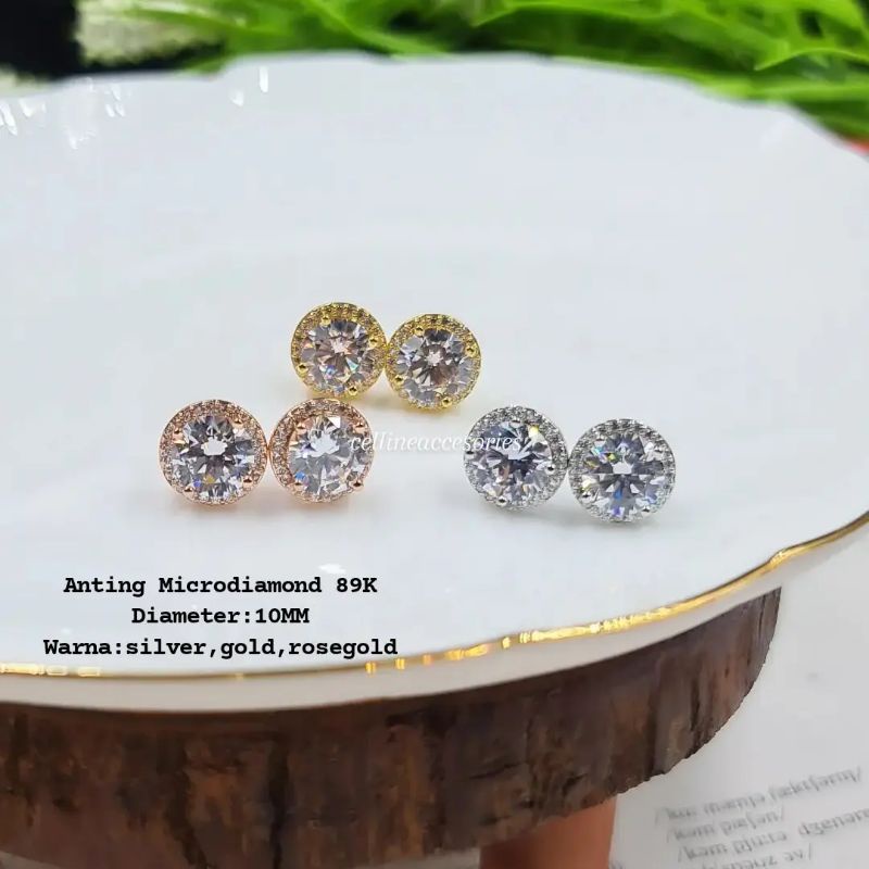 Anting solitare microdiamond/anting berlian/semi berlian/ANTING VR