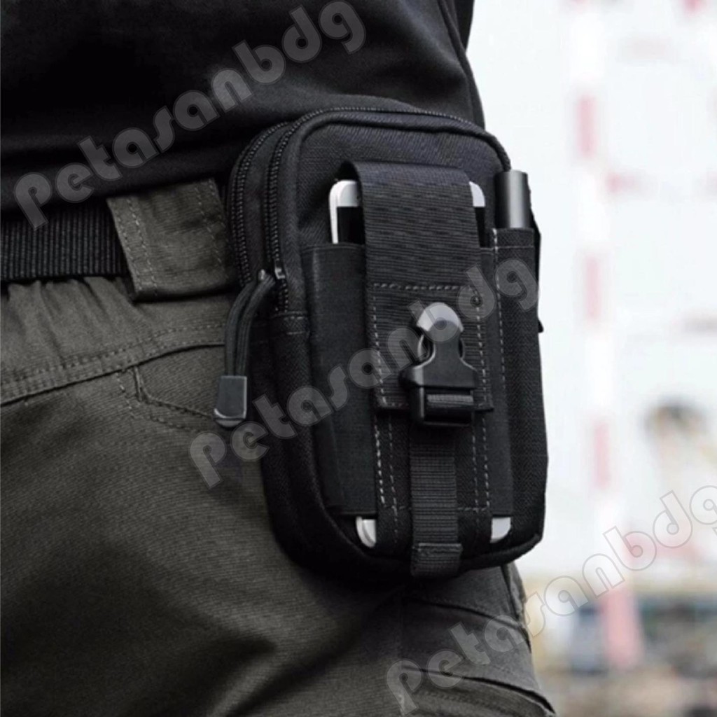 RTM - Gear Bag - Cybertron CX-878 Black Grey + FREE Tactical Molle IMPORET Waist Bag - Black