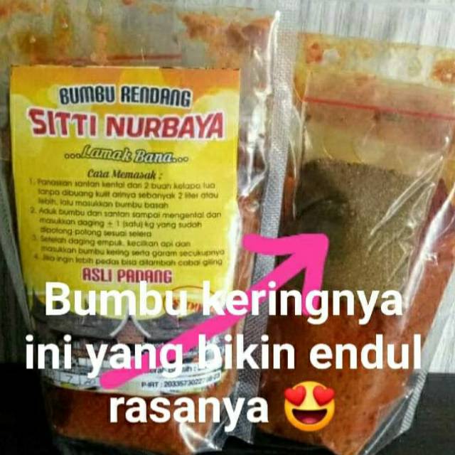 

Maknyuss1 Bumbu Rendang Siti Nurbaya Halal Mui Untuk 1 Kg Daging