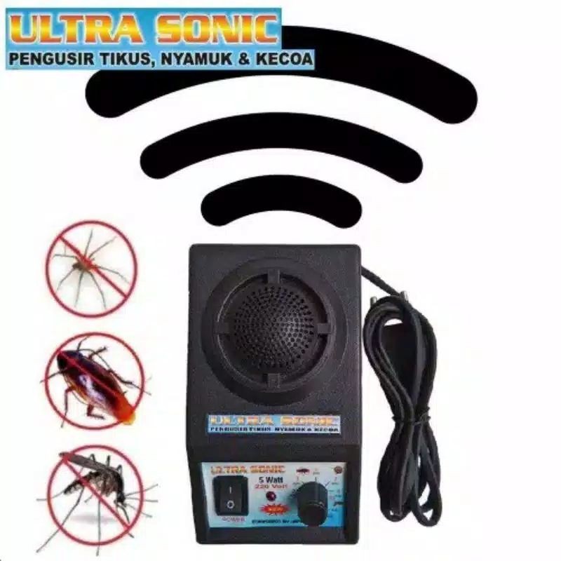 DIJAMIN AMPUH !!! 5 IN 1 ULTRA SONIC PENGUSIR TIKUS / NYAMUK / KECOA / LALAT / KELABANG JADI 1