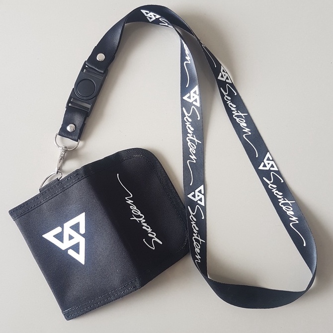 SEVENTEEN DOMPET LEHER TALI LANYARD HANGING WALLET / DOMPET KARTU / DOMPET kpop GANTUNG KOREA