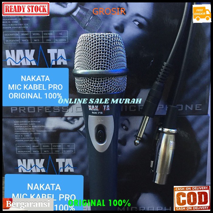 G88 Nakata Mic kabel original 100% Microphone cable mik karaoke dynamic mikrophone vocal vokal audio sound system pengeras suara pro profesional music G88   Langsung nyala. Gk pake baterai  BISA SEGALA JENIS AUDIO SOUND  suara mantap, yg paling penting ti