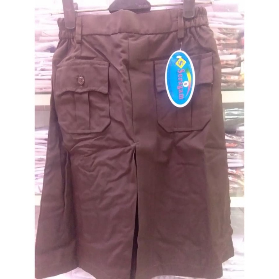 Rok pendek kulot pramuka Sekolah SD SMP SMA MEREK SERAGAM bahan famatex
