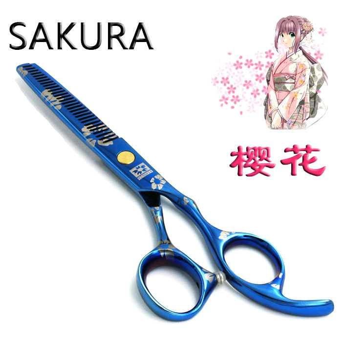 Yinghua Sakura Gunting Sasak Rambut 6 Inch - JFY-60 - Blue