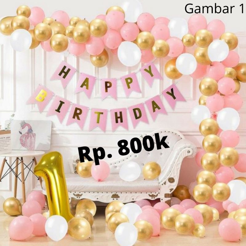 Jual Paket Ulang Tahun Balon Backdrop Dekorasi Ulang Tahun Balon Chrome