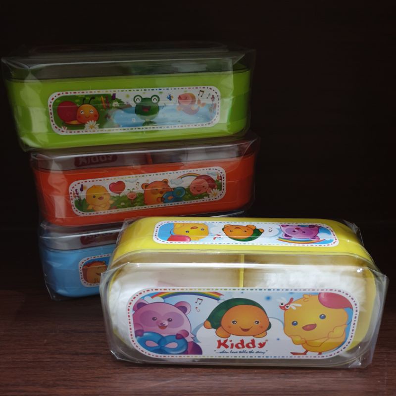 Powder Case Tempat Bedak Dodo | Kiddy isi 2 With Puff | Model LOVE Double Tempat Bedak | Dodo | Kiddy 2 in 1